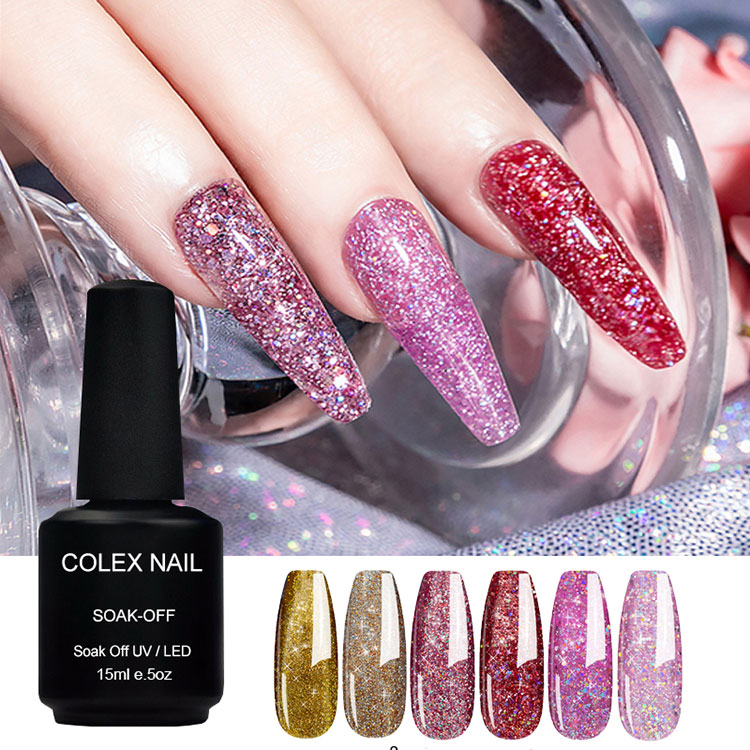 15 ml poloneză de glit de glitter de bricolaj acasă
