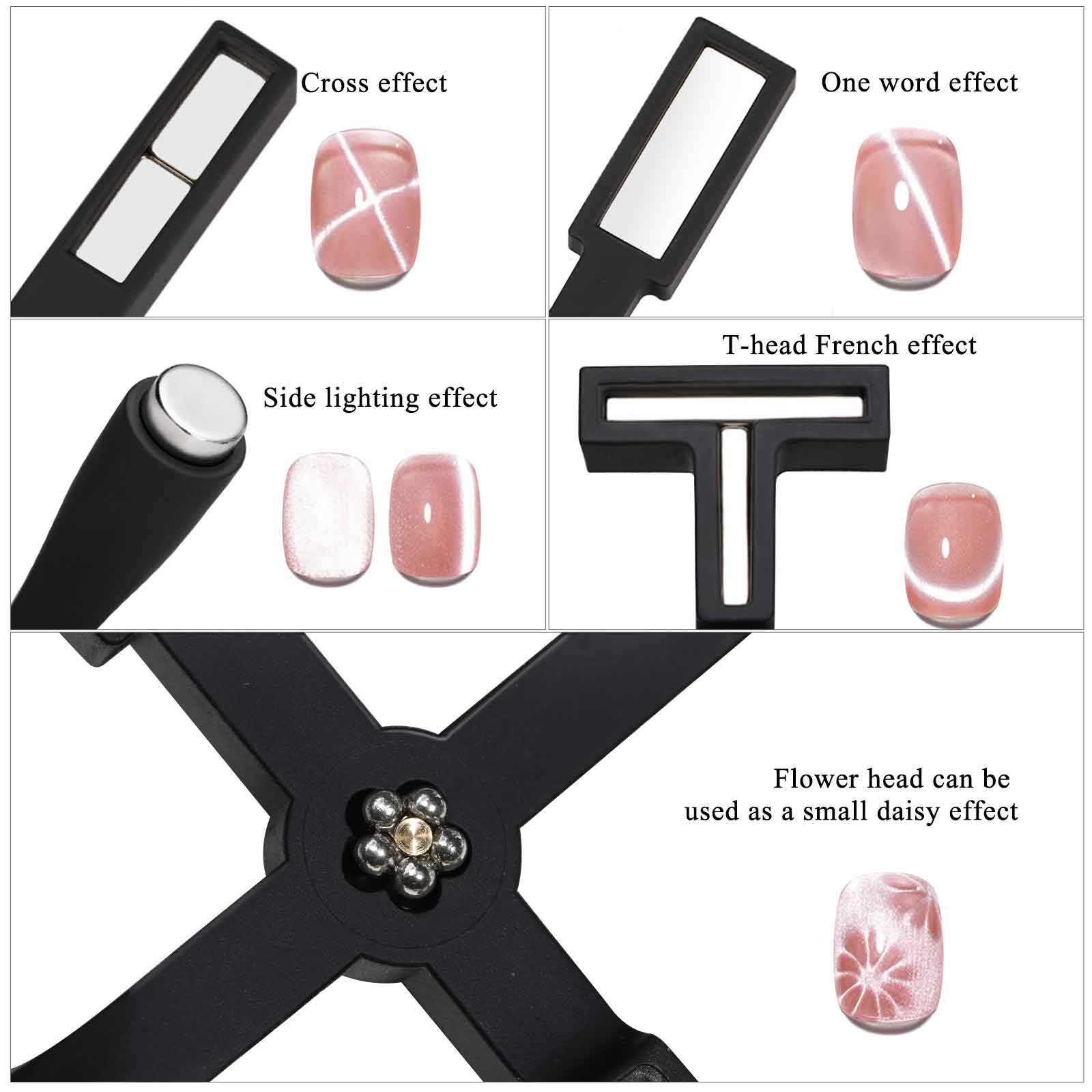 Instrument cu magnet pentru unghii 5 în 1 Instrumente pentru pixuri cu magnet pentru unghii