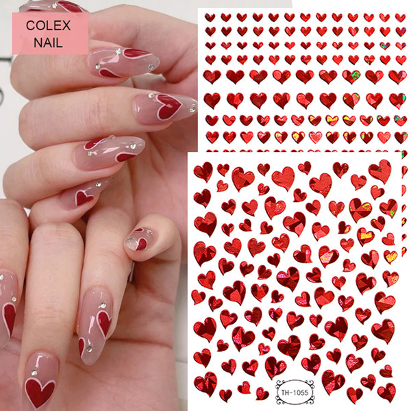 2d Star Heart Nail Decoration Autocolante pentru unghii