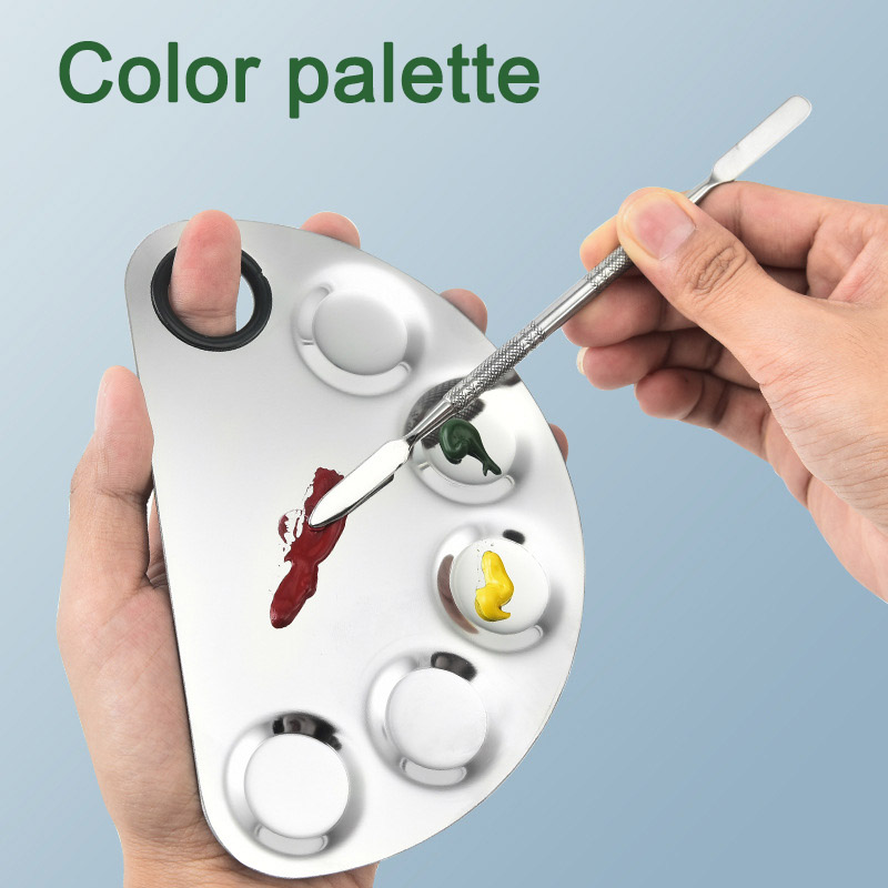 Paleta de amestecare a artiștilor cosmetici pentru arta unghiilor din oțel inoxidabil la cel mai bun preț