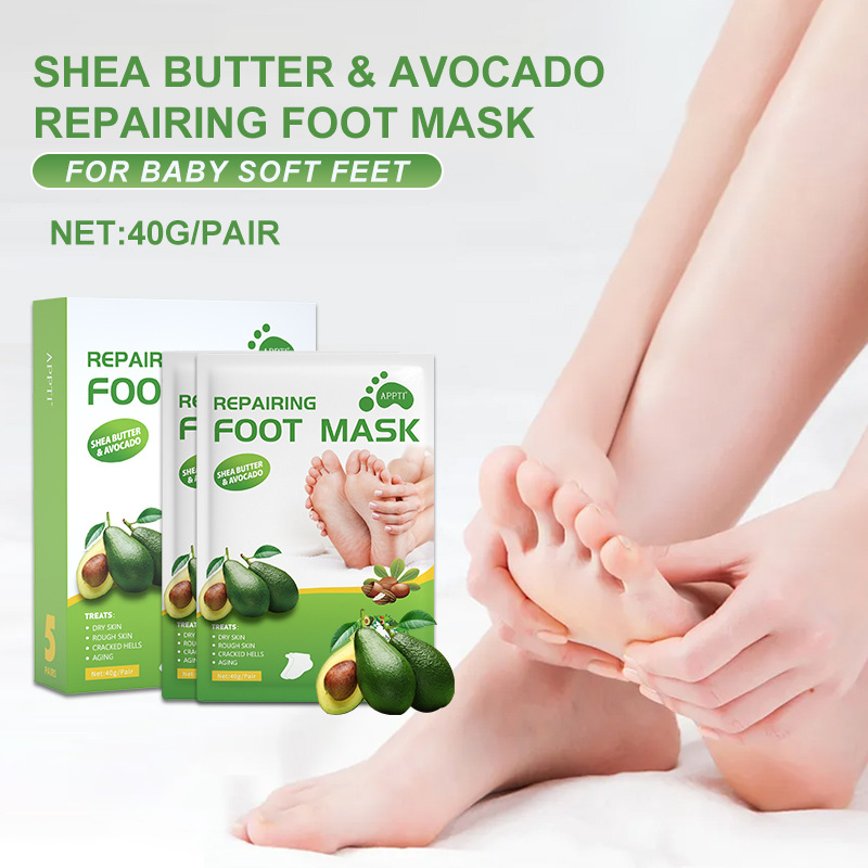 Mască de unică folosință cu vitamina E cu avocado pentru hrănirea picioarelor