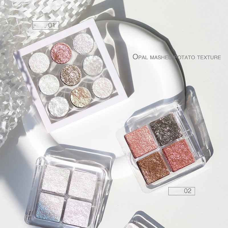 Nou 9 în 1 culori Nail Art Opal Mashed Powder Aurora Effect Pigment
