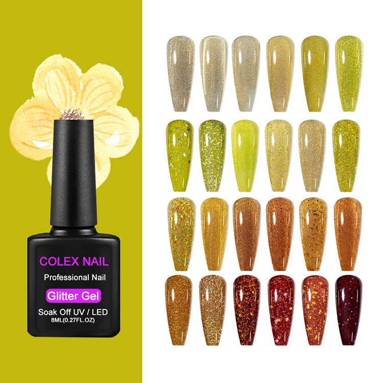 Set de lustruire cu gel galben portocaliu