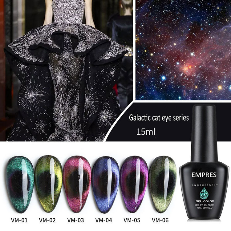 Peacock Color Diamond Cat Eye Gel Polonez