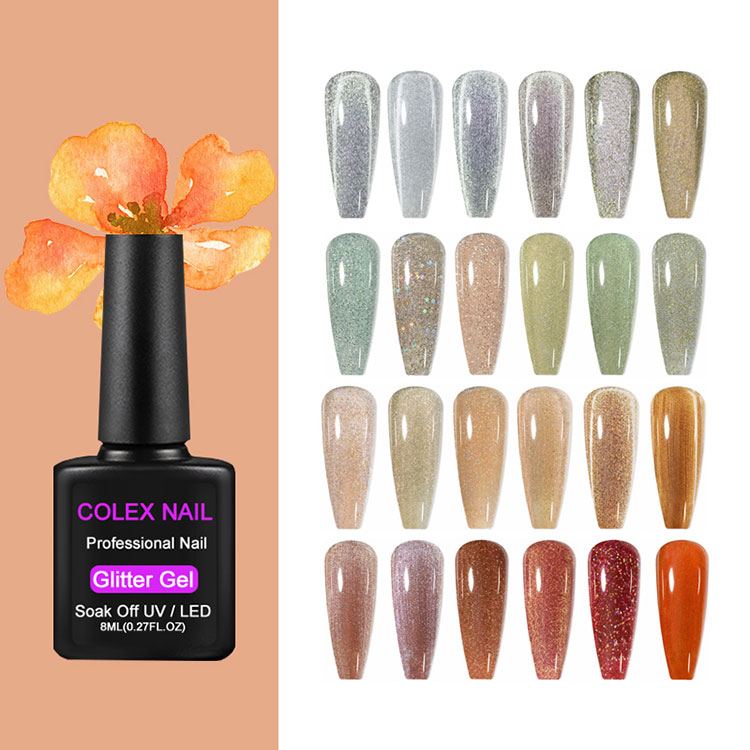 Culori spumante Glitter Gel Poloish